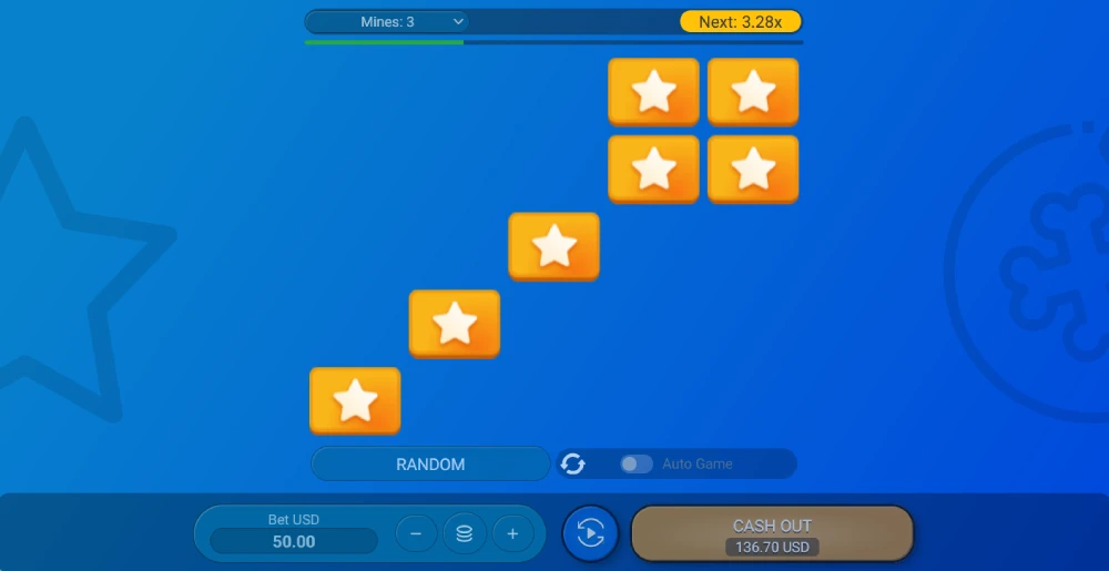Comodidad de la aplicación móvil del juego Mines